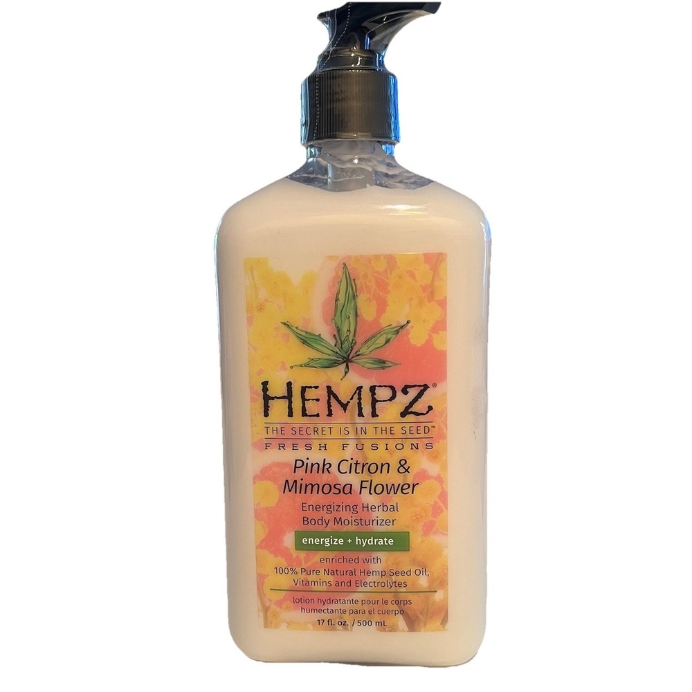 Hempz Pink Citron & Mimosa Flwer Energizing Herbal Body Moisturizer 17oz Sealed
